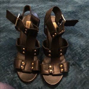 Steve Madden Black Leather Heels